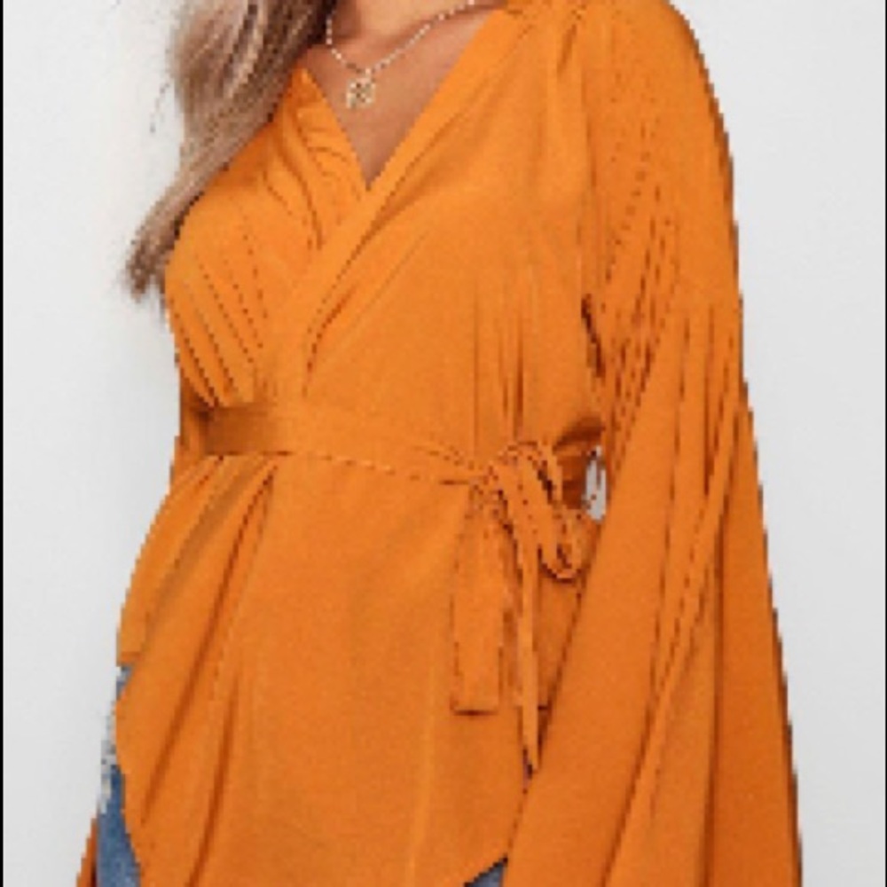 Mustard kimono blouse 👘